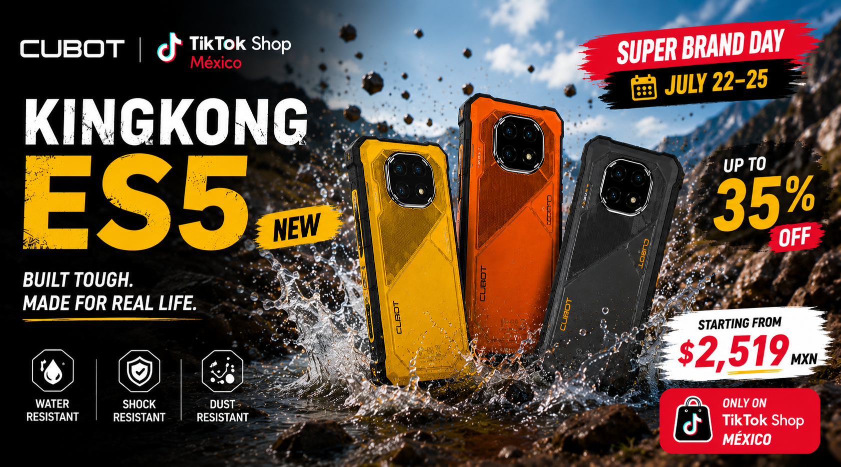 CUBOT Super Brand Day Comes to TikTok Shop Mexico: Meet the New KingKong ES5 at an Exclusive Launch Price